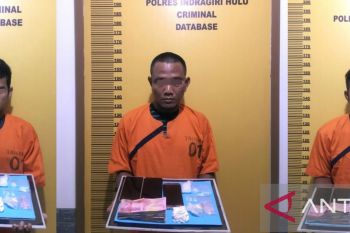 Polres Inhu ringkus tiga pengedar sabu saat transaksi
