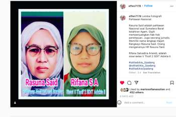 Dilike gubernur dan sejumlah tokoh, Rifana juara mirip Pahlawan Nasional