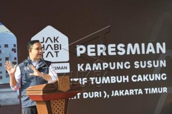 Anies Resmikan Kampung Susun Produktif Cakung