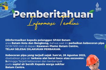 BP Batam selesai perbaiki kebocoran pipa di Batam Centre