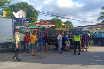 Satlantas Polres Baubau berpatroli ke SPBU