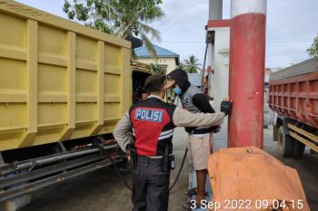 Polres Malinau melakukan pengamanan SPBU