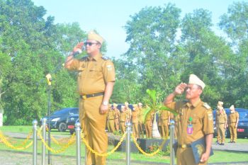Wakil Bupati Lampung Tengah pimpin apel bulanan di Lapangan Merdeka Gunung Sugih