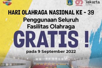 Pemprov DKI gratiskan penggunaan fasilitas olahraga sambut Haornas ke-39