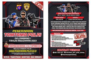 Polda Kalteng buka penerimaan Tamtama Polri 2023