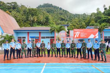 Perkuat disiplin bela negara, LapasSiau - Koramil 1301-02 upacara bersama