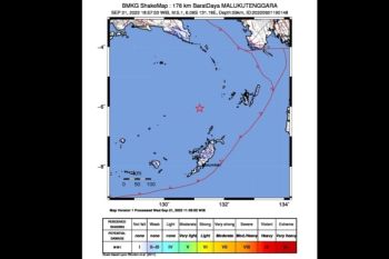 Rabu, gempa bumi magnitudo 5,1 guncang Laut Banda Maluku