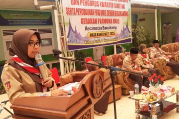 Bawaslu Agam manfaatkan pelantikan pengurus pramuka sosialisasi pengawasan Pemilu