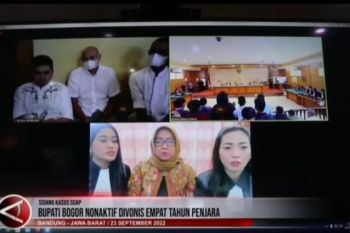 Bupati Bogor nonaktif divonis empat tahun penjara