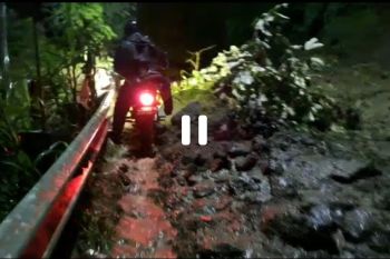 Ini video kondisi terkini di Jalan Raya Nipah Lombok Utara pasca longsor