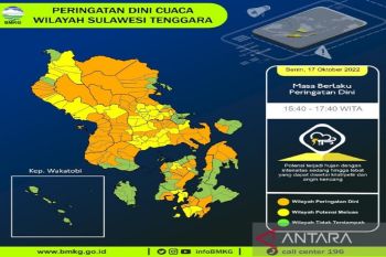 BMKG sebut potensi hujan sedang di Wilayah Sultra masih terjadi