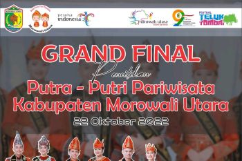 Grand final pemilihan Putra dan Putri Pariwisata Morut 2022 digelar di Gedung Morokoa