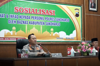 Polres Sukoharjo gandeng Baznas gelar sosialisasi bayar zakat dan infak