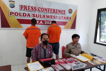 Ditresnarkoba Polda Sulut ringkus dua tersangka narkoba