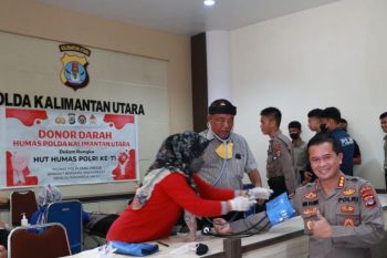 Peringati HUT Humas Polri ke-71, Bidhumas Polda Kaltara donor darah