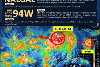 Siklon Nalgae bergerak menjauhi wilayah Indonesia