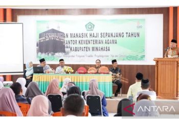 Kemenag beri pembinaan manasik calon  jamaah haji Minahasa