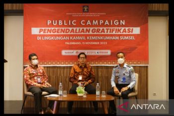 Kemenkumham Sumsel kampanyekan pengendalian gratifikasi