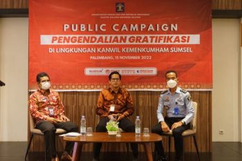 Kanwil Kemenkumham Sumsel gelar kampanye Kampanye Publik Pengendalian Gratifikasi