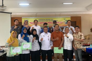 Tujuh kelompok Proklim Pertamina Dumai sabet penghargaan dari DLHK Riau