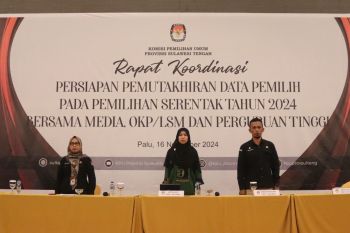 KPU Sultengb mulai siapkan data pemilih di lokasi khusus