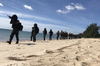 Panglima TNI Jenderal TNI Andika Perkasa ingin konsep latihan serbuan amfibi lebih menantang