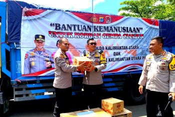 Di Polres Cianjur, Polda Kaltara serahkan bantuan gempa