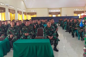 Anggota Kodim 1620 mengikuti pelatihan kesiapsiagaan dampak bencana