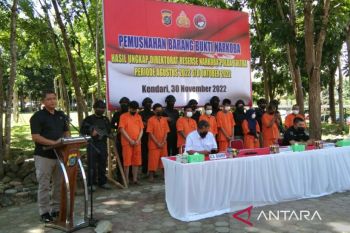 Pemusnahan barang bukti 6 kilogram sabu-sabu di Sultra