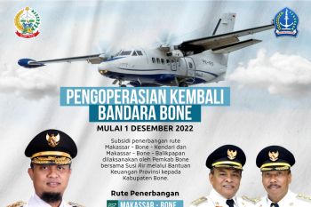 Bandara Arung Palakka Bone di Sulsel mulai beroperasi pada 1 Desember 2022