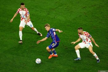 Jepang unggul 1-0 atas Kroasia pada babak pertama