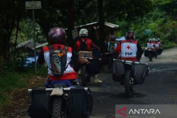 PMI terjunkan 22 relawan bermotor distribusikan bantuan gempa Cianjur