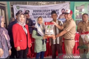 Dinas Sosial Sumsel salurkan beras ke masyarakat terdampak kenaikan BBM