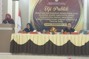 KPU Parigi  gelar uji publik rancangan dapil anggota DPRD