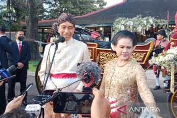 Presiden Jokowi doakan Kaesang dan Erina harmonis sepanjang masa