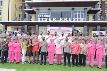 Polda Lampung lepas bantuan sosial untuk korban gempa di Cianjur