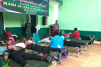Kodim Biak Numfor gelar donor darah jelang Hari Juang TNI AD ke-77
