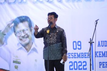 Mentan mengajak generasi muda perangi korupsi serta jaga pangan