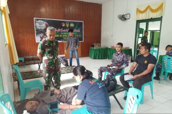 Kodim 1301/Sangihe peringati hari juang Kartika dengan kegiatan donor darah