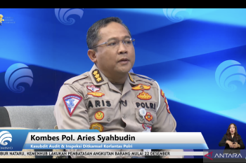 Korlantas Polri libatkan sekitar 100 ribu personel amankan Natal-Tahun Baru