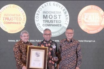 Pegadaian diganjar sebagai perusahaan terpercaya di ajang GCG Award 2022