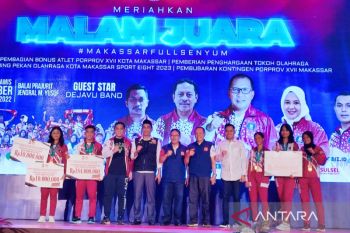 KONI Makassar bagikan bonus kepada atlet berprestasi sebesar Rp11 miliar