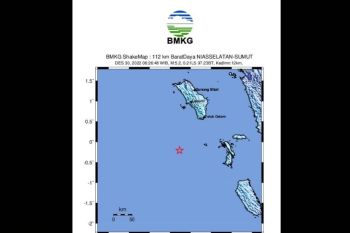 Gempa M 5,2 wilayah Nias Selatan akibat subduksi lempeng Indo-Australia