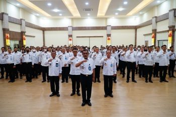 Kakanwil Kemenkumham Sulsel ikuti apel awal tahun Kemenkumham