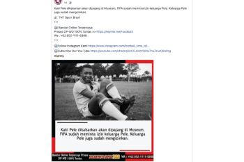 Hoaks! FIFA akan pajang kaki Pele di Museum