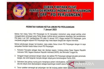 Ini Surat Perintah Harian Megawati jelang HUT Ke-50 PDIP