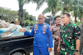 Ratusan kilogram daging ilegal dari Malaysia dimusnahkan