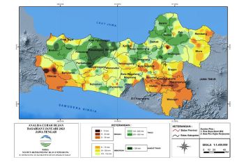 Curah hujan di sebagian wilayah Jateng berkurang