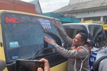Ditlantas Polda Jambi sarankan pemasangan barcode angkutan batu bara