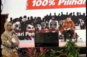 Nama Ganjar Pranowo dan Airlangga Hartarto muncul saat Musra Projo di Surabaya